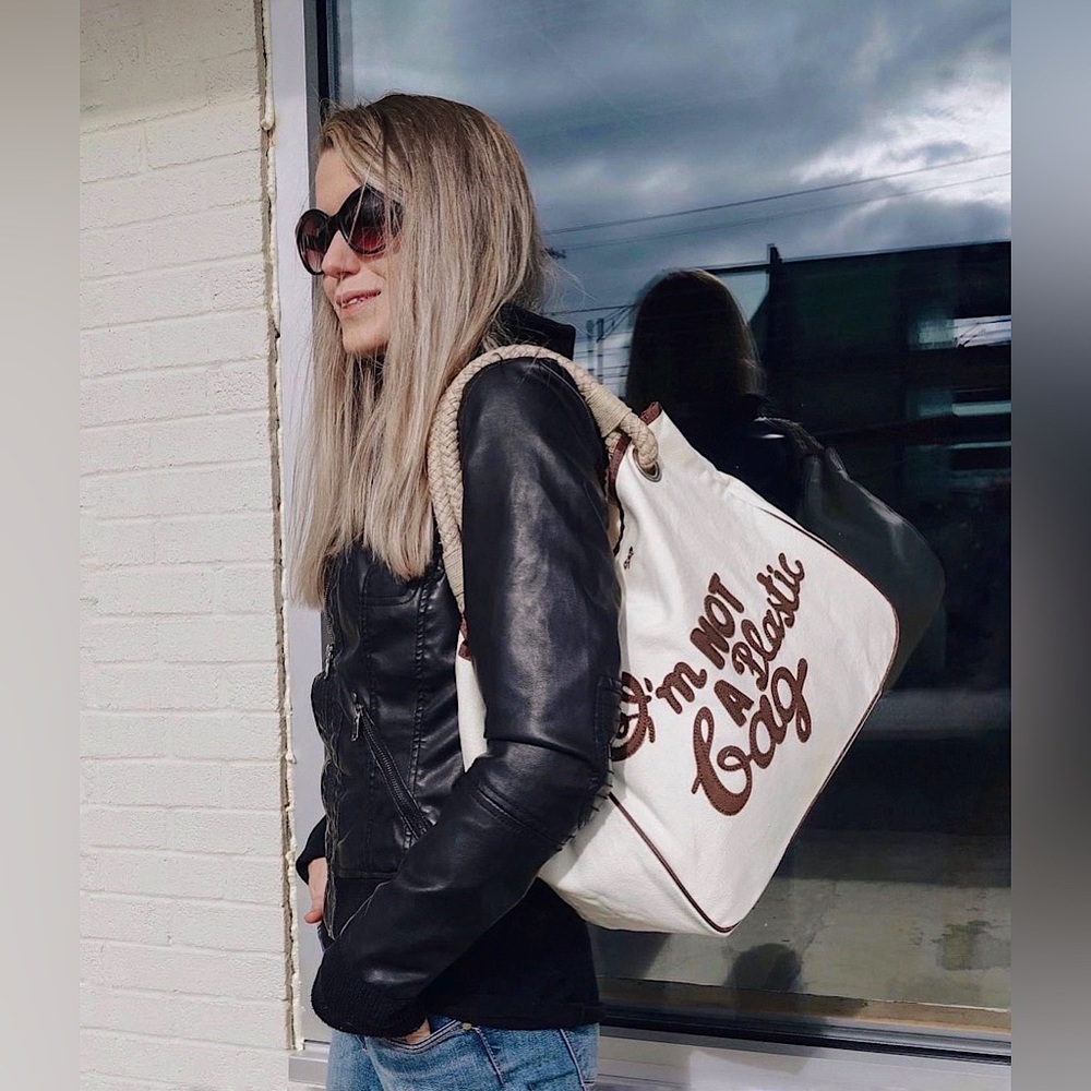 I’m Not A Plastic Bag reusable shopping tote - Anya Hindmarch